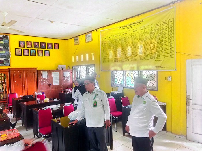 Kasi Penmad Kemenag Bungo Pantau Langsung Hari Pertama UMKP di MIN 3 Bungo