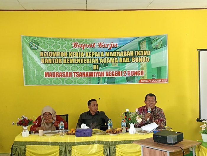 Penguatan Sinergi, K3M Madrasah Negeri Bungo Gelar Rapat Kerja Rutin di MTsN 2 Bungo